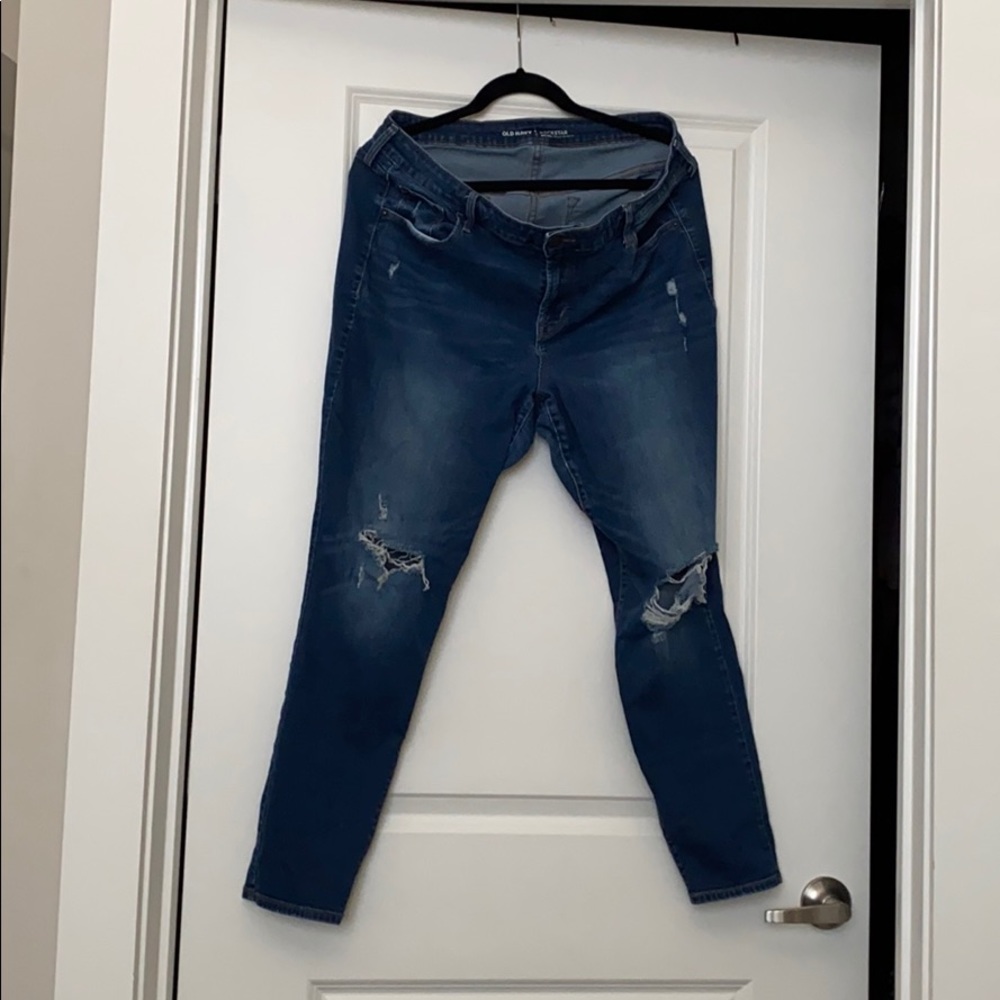 Distressed jeans